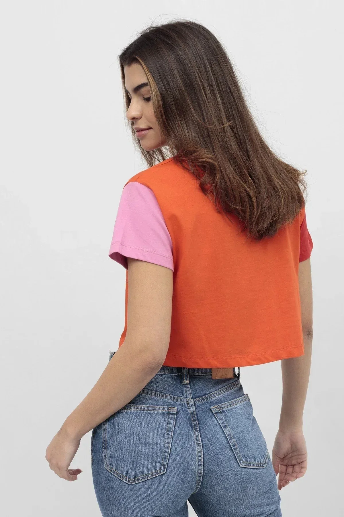CROPPED T-SHIRT FOR WOMEN - MULTICOLOR