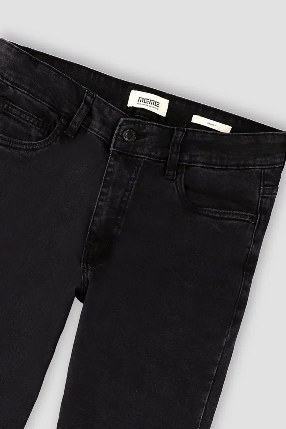 SKINNY FIT JEANS FOR MEN - BLACK - Image 3
