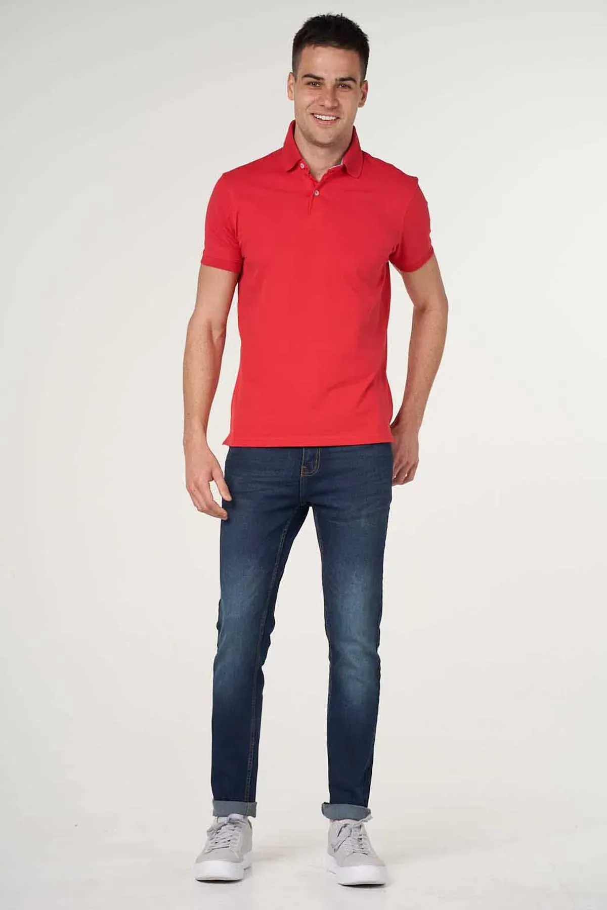 POLO SHIRT FOR MEN - RED - Image 4