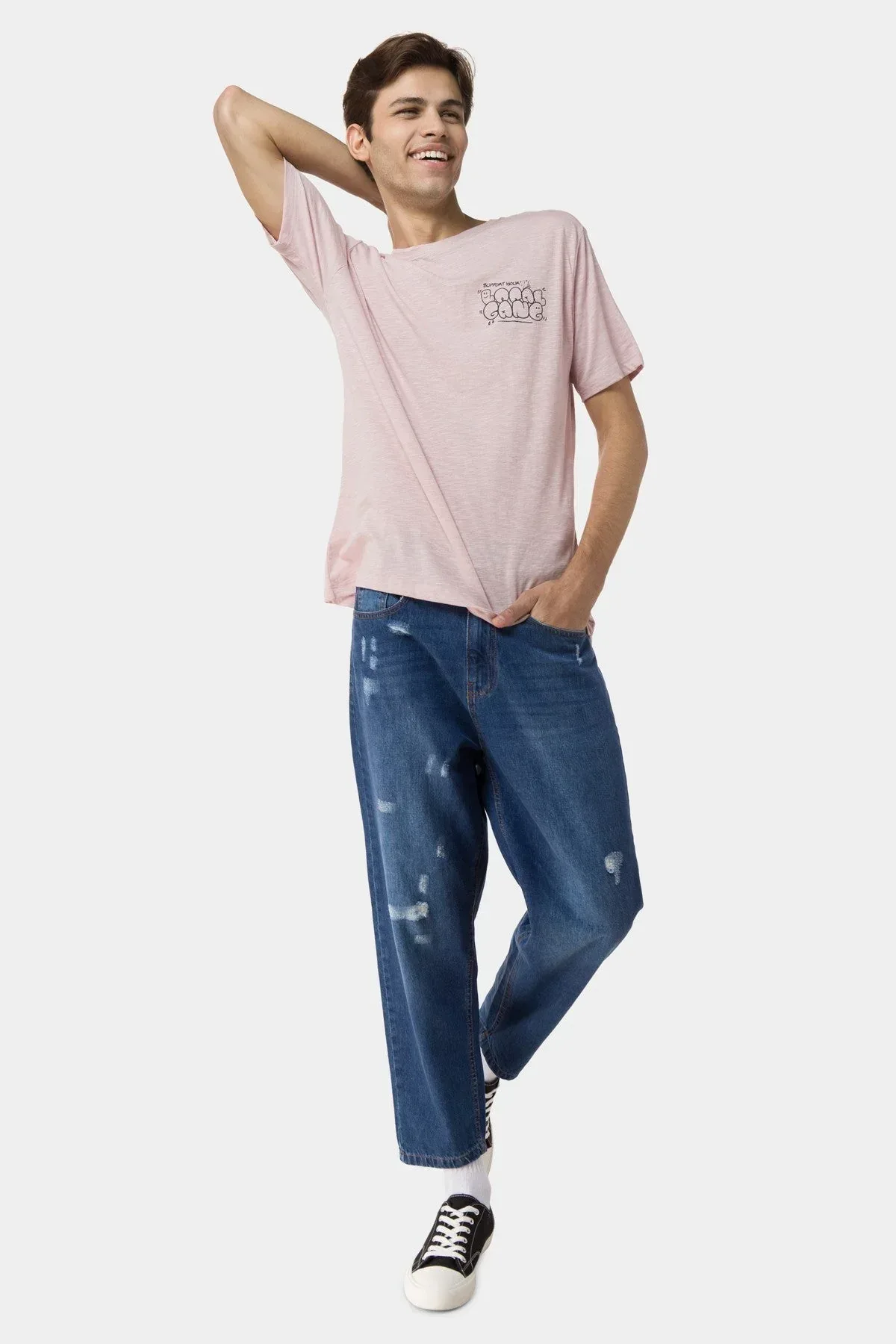 PRINTED T-SHIRT FOR MEN - LAVENDER