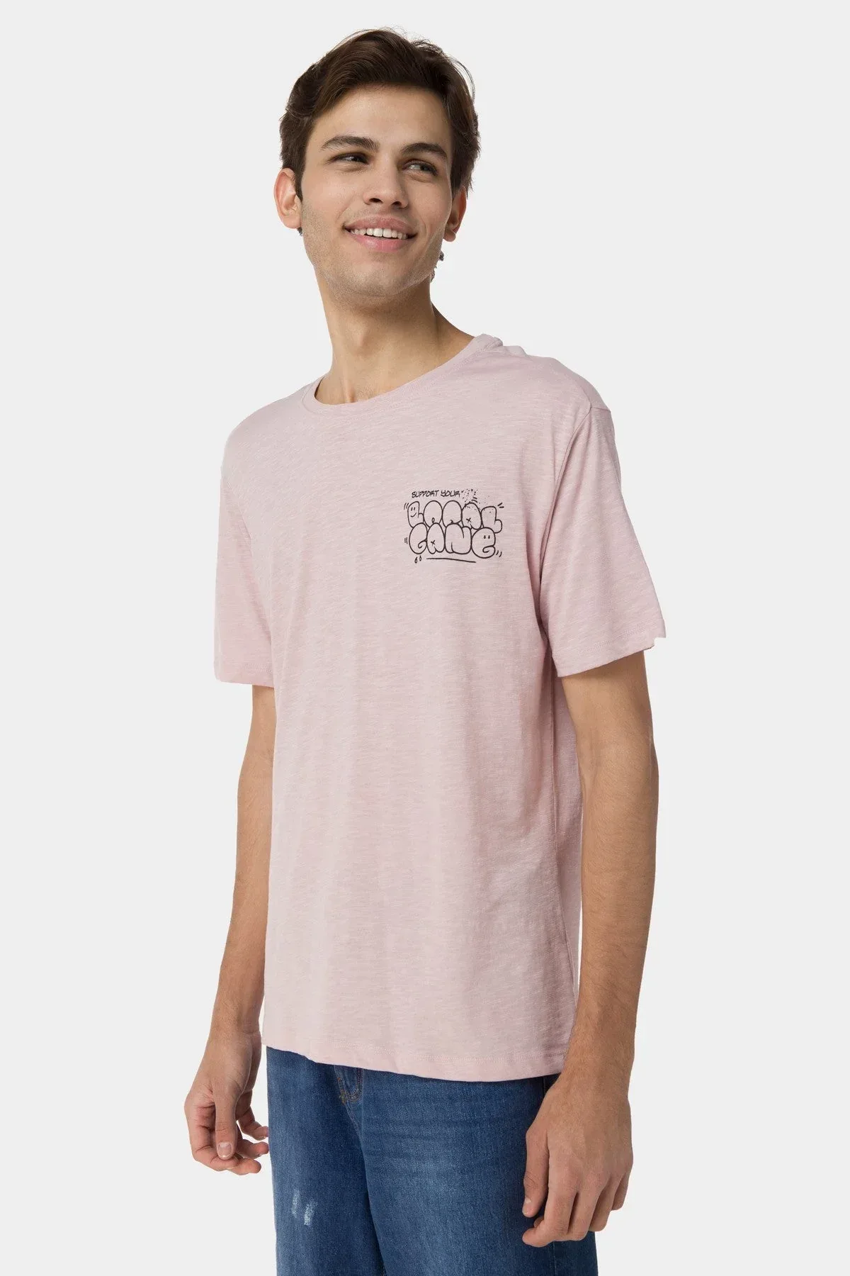 PRINTED T-SHIRT FOR MEN - LAVENDER - Image 3