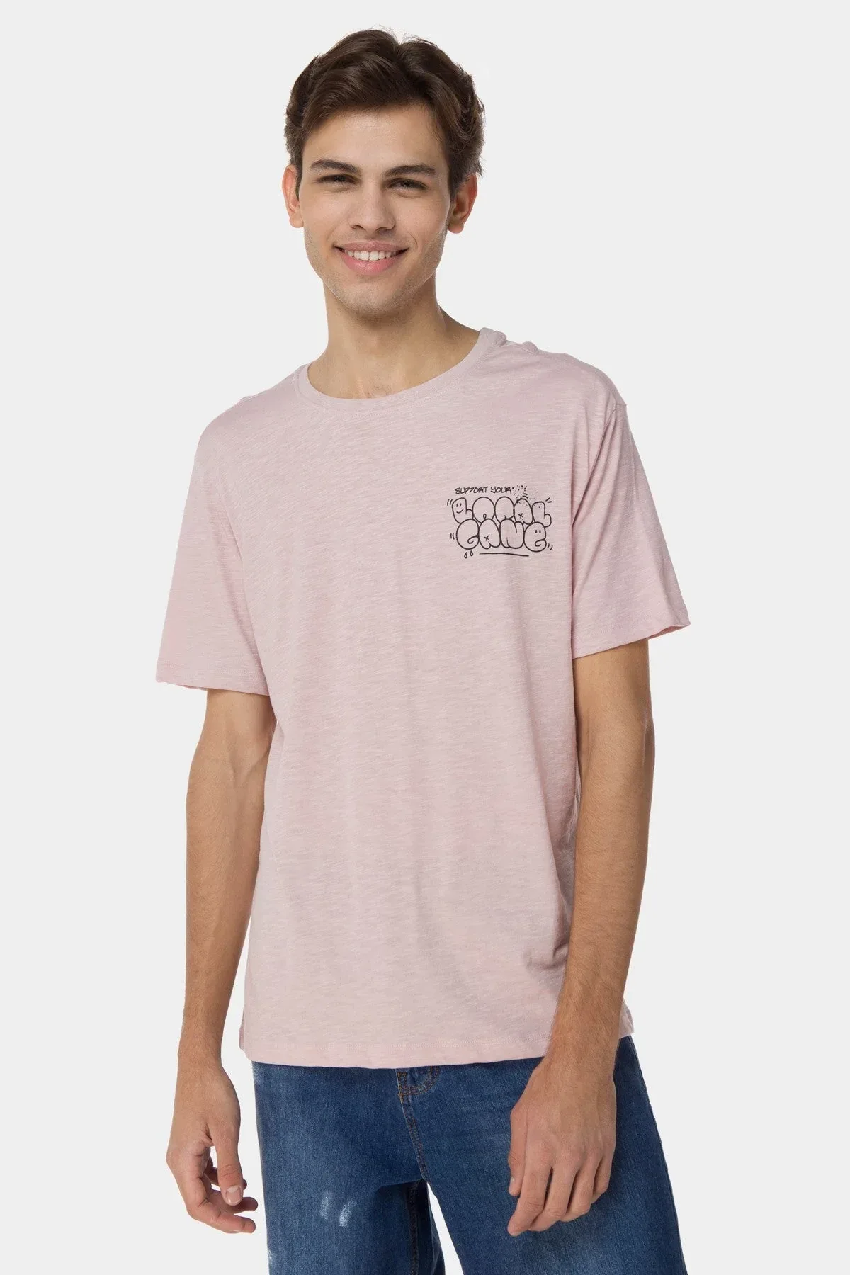PRINTED T-SHIRT FOR MEN - LAVENDER - Image 4