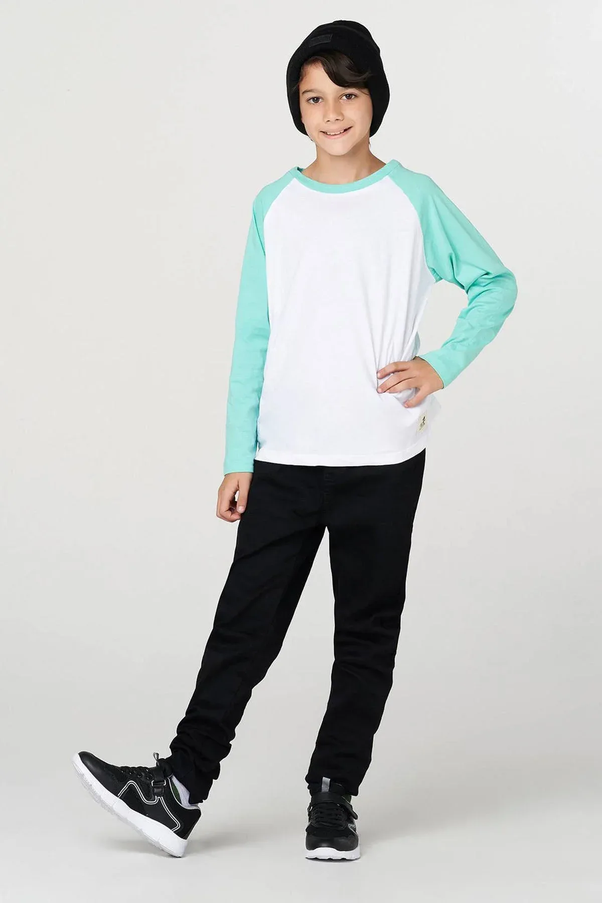 SOLID RAGLAN SLEEVE T-SHIRT FOR BOYS