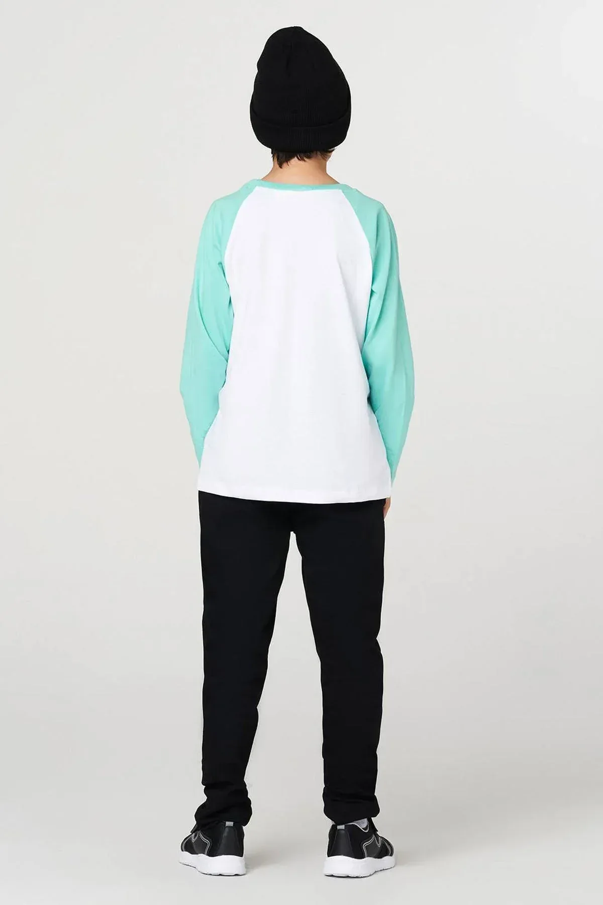 SOLID RAGLAN SLEEVE T-SHIRT FOR BOYS - Image 5