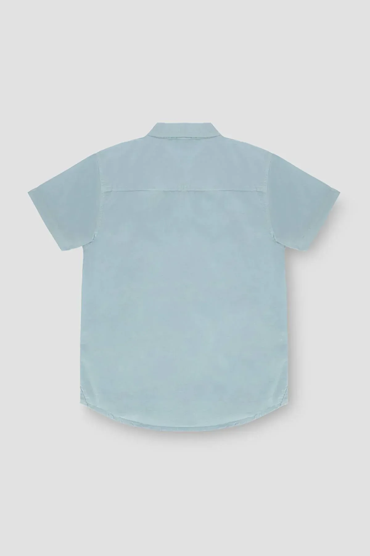 SOLID BUTTON DOWN SHIRT FOR BOYS - LIGHT BLUE - Image 2