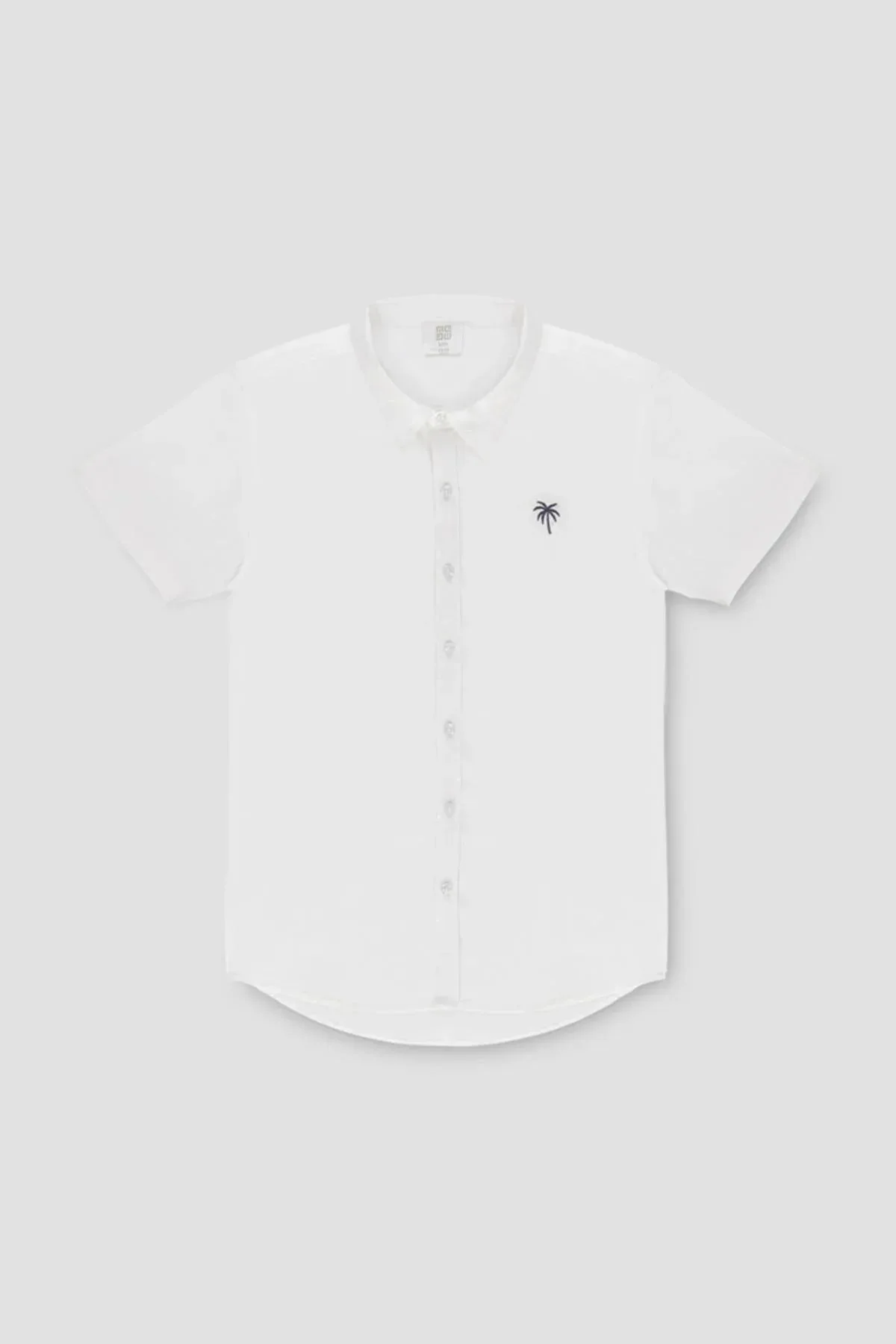 SOLID BUTTON DOWN SHIRT FOR BOYS - WHITE