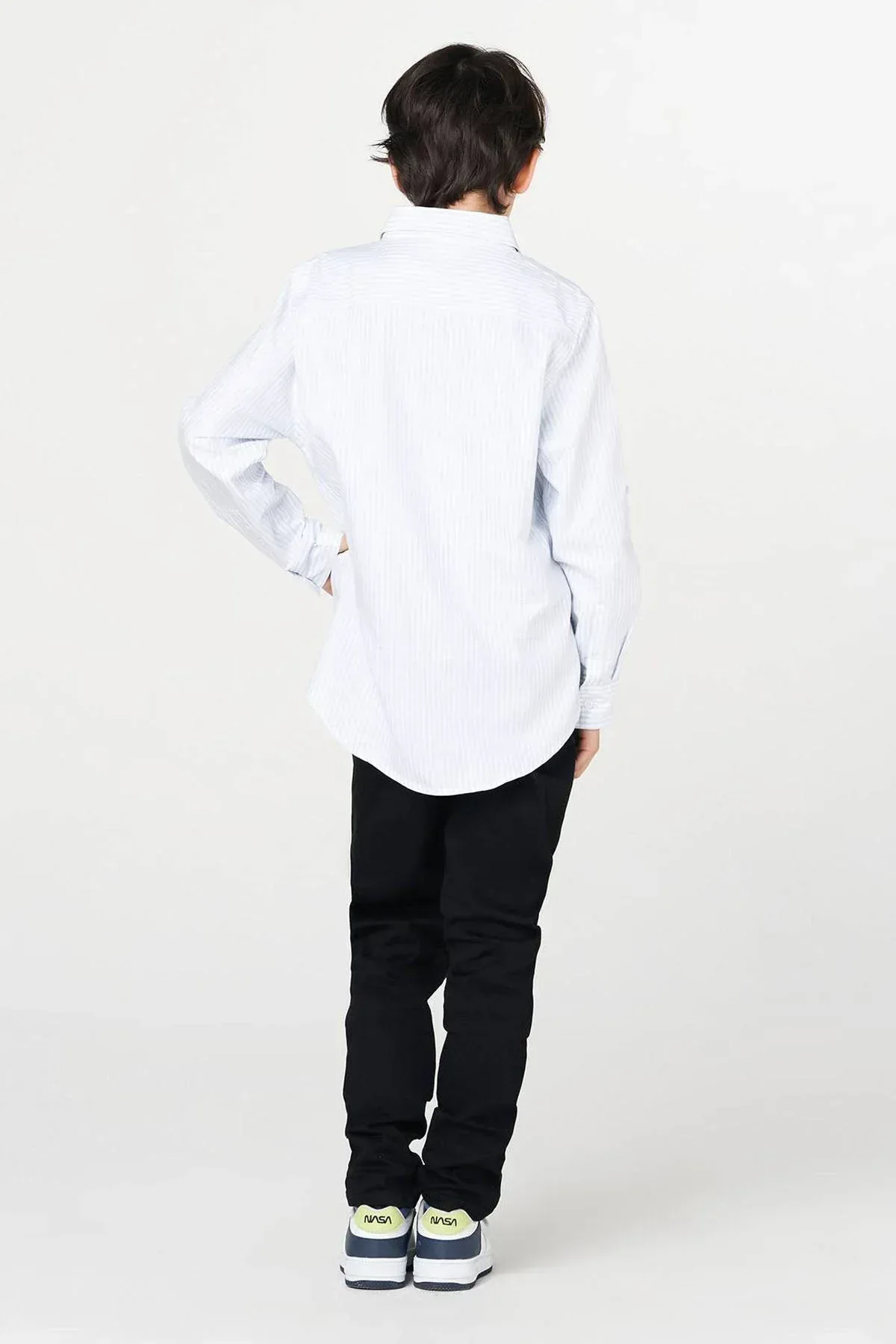 STRIPED BUTTON DOWN SHIRT FOR BOYS - Image 3