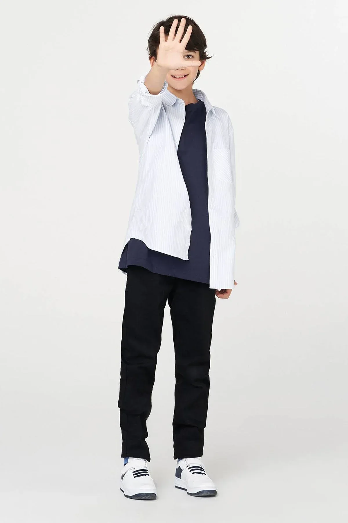 STRIPED BUTTON DOWN SHIRT FOR BOYS - Image 5