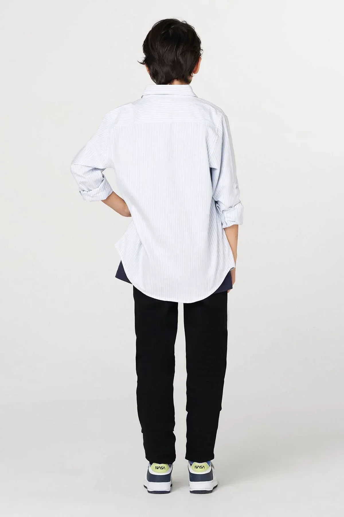 STRIPED BUTTON DOWN SHIRT FOR BOYS - Image 6