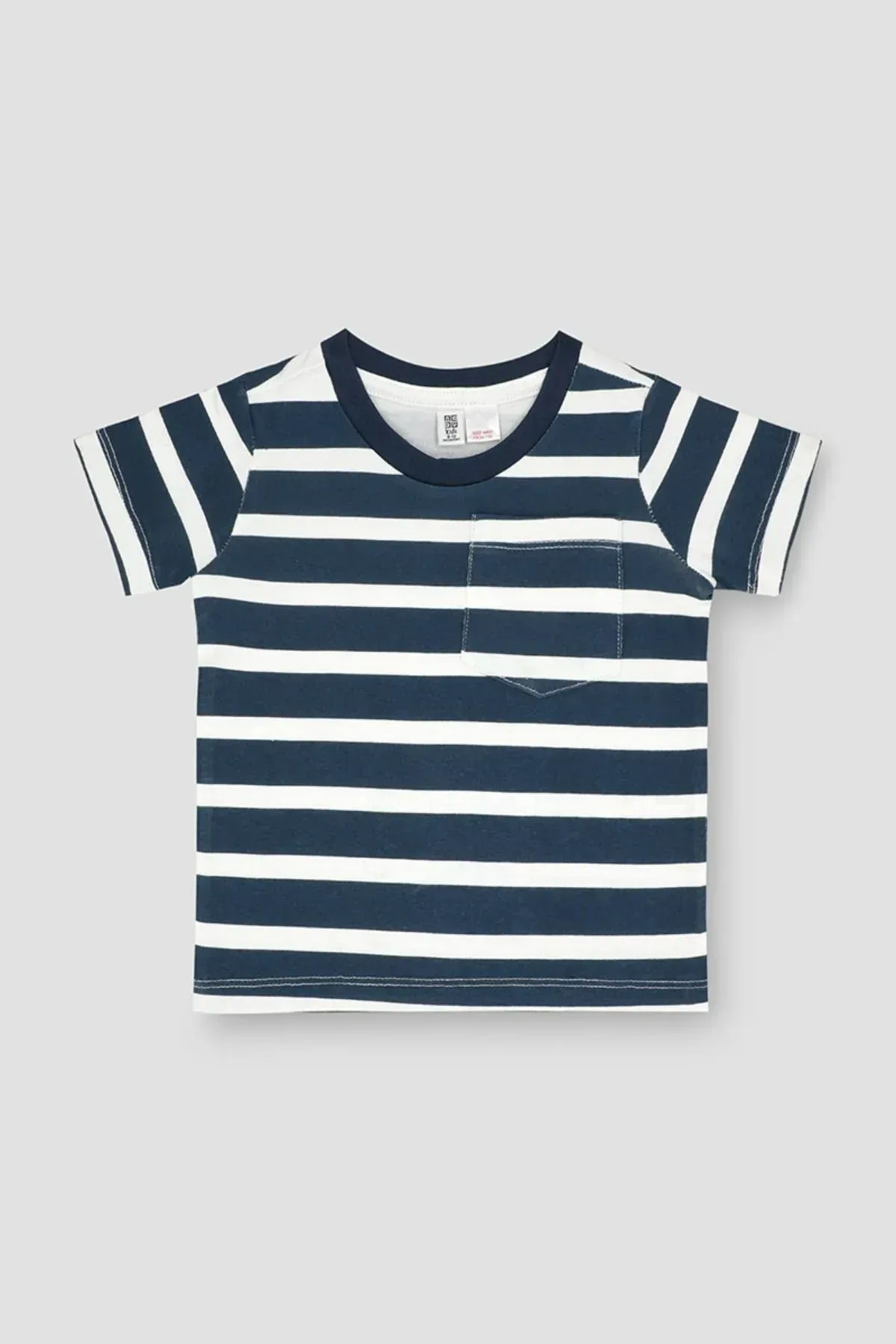 STRIPE T-SHIRT FOR BABY BOYS - NAVY