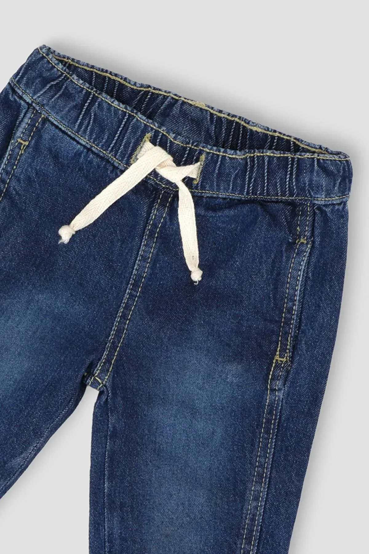 DARK WASH DENIM JOGGER FOR BABY BOYS - Image 2