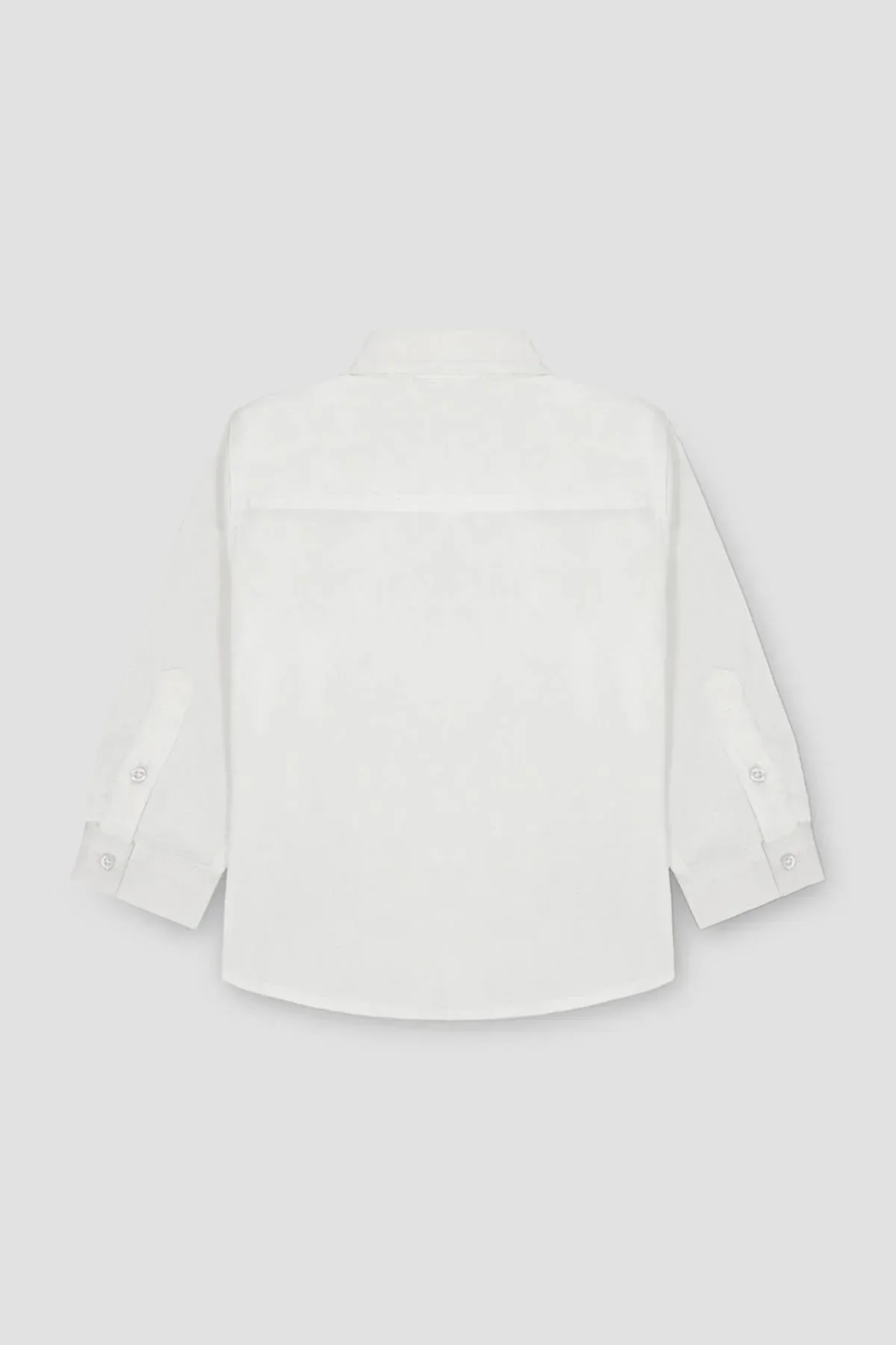 SOLID BUTTON DOWN SHIRT FOR BABY BOYS - WHITE - Image 2