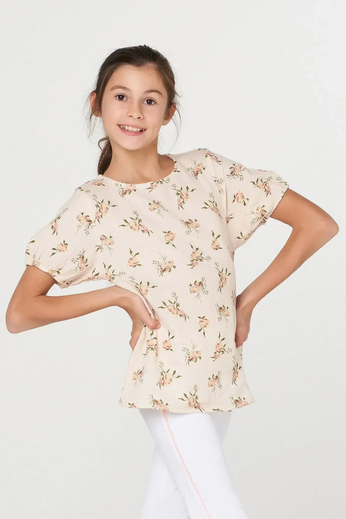 ALL-OVER PRINT DRESS FOR GIRLS