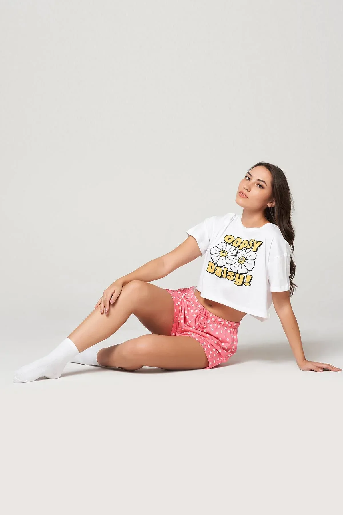 DAISY PJ SET FOR WOMEN - WHITE - Image 4