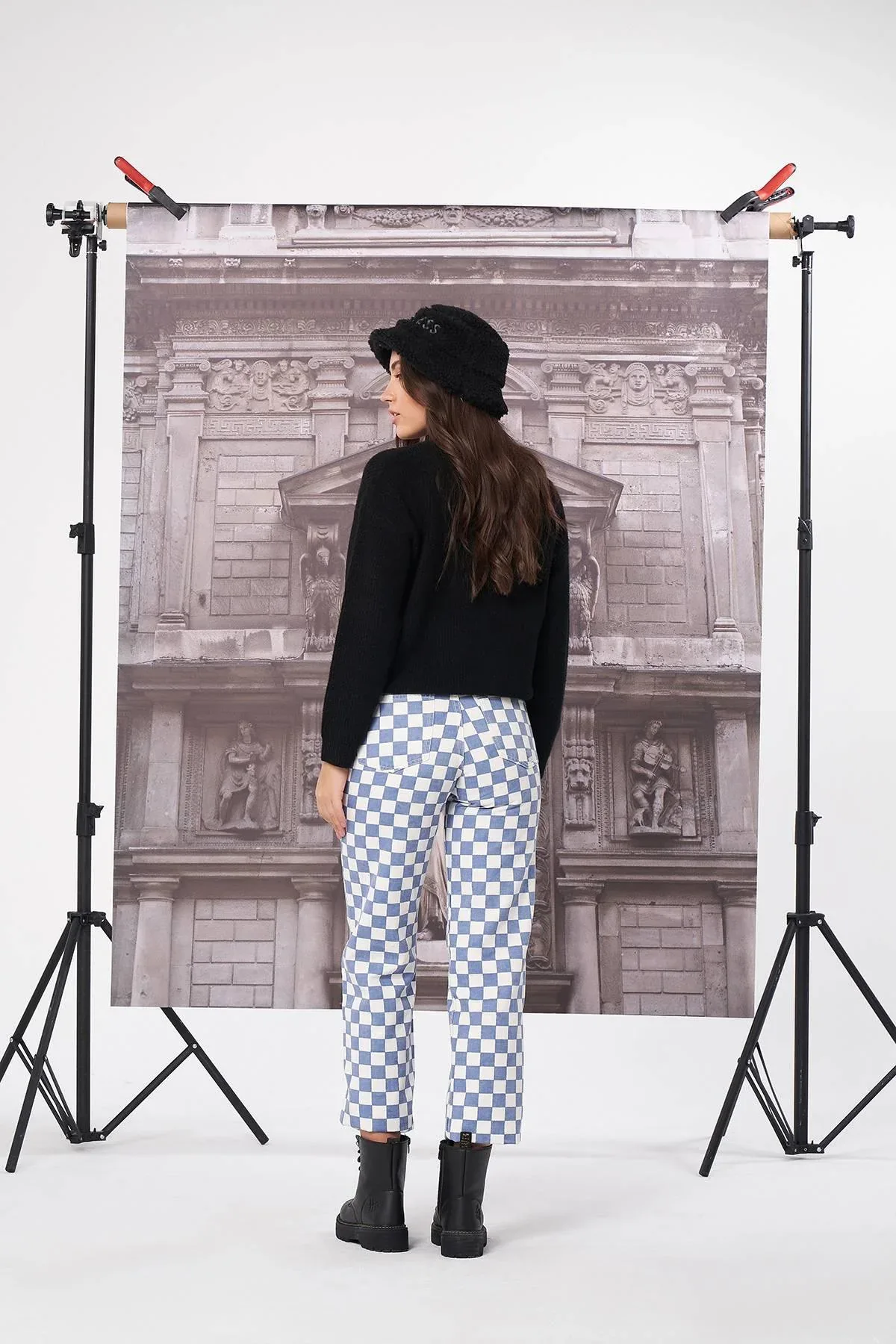 REGULAR FIT CHECK JEANS FOR WOMEN - Image 5
