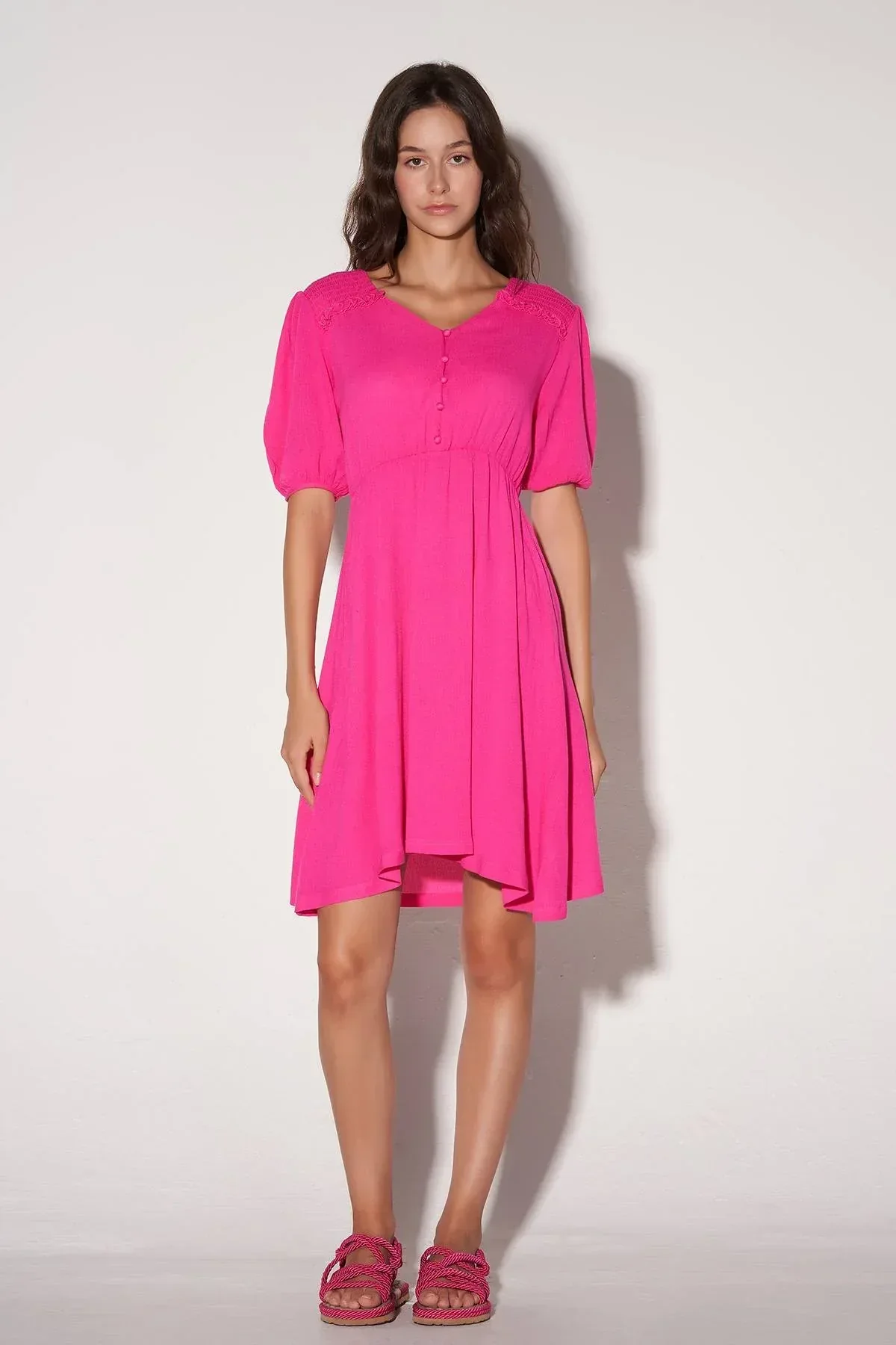 SOLID MIDI DRESS FOR WOMEN - Image 3