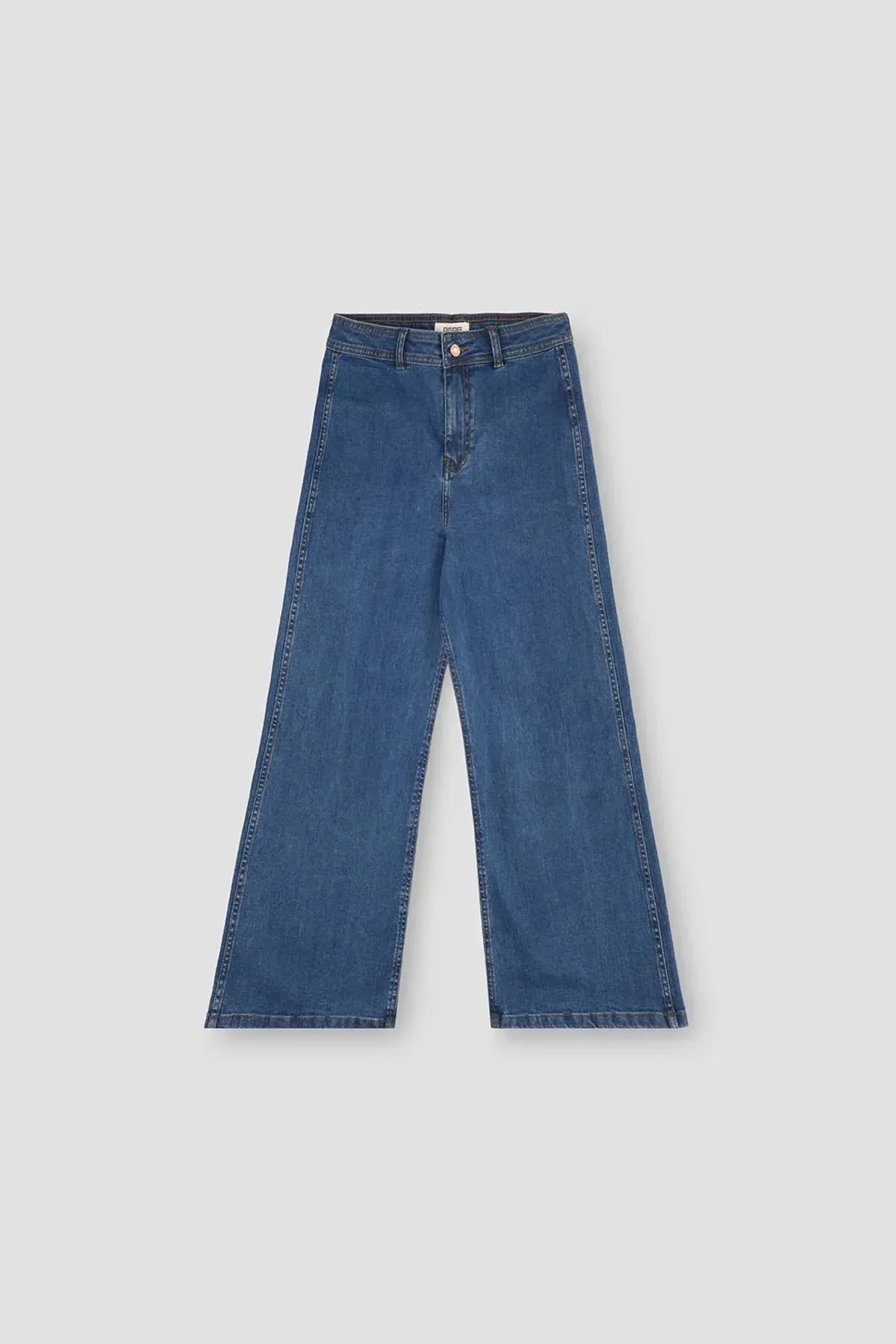 WIDE LEG JEANS FOR WOMEN - MID BLUE