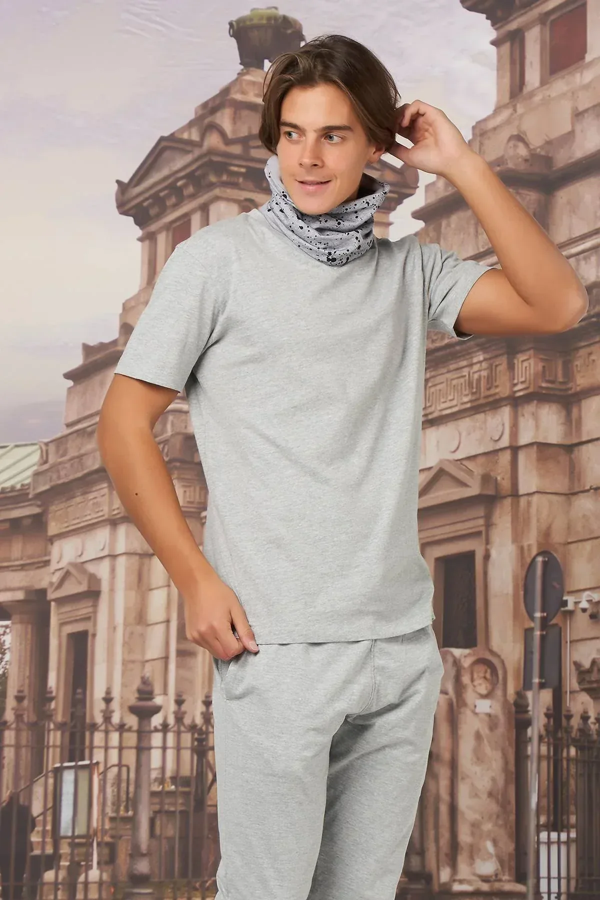 SOLID JOGGER PANT FOR MEN - HEATHER GREY