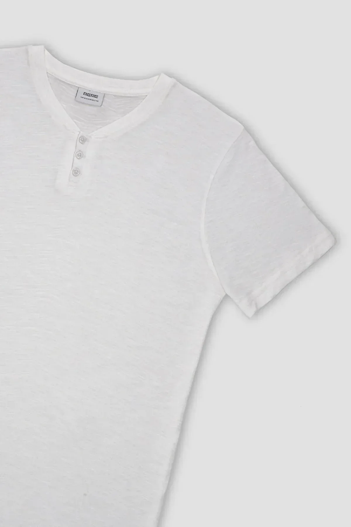 CREW NECK BASIC T-SHIRT FOR MEN - WHITE - Image 2