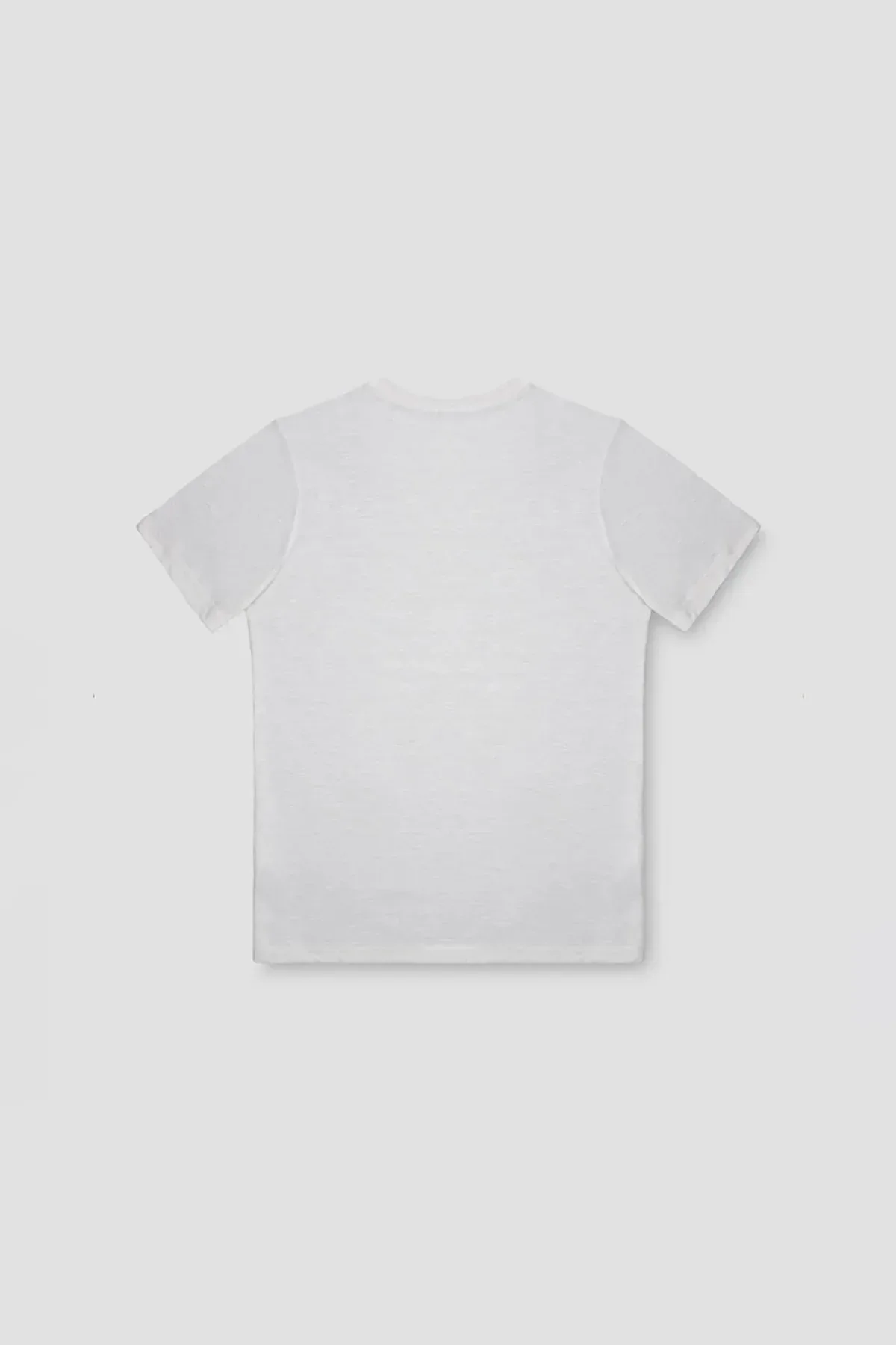 CREW NECK BASIC T-SHIRT FOR MEN - WHITE - Image 3