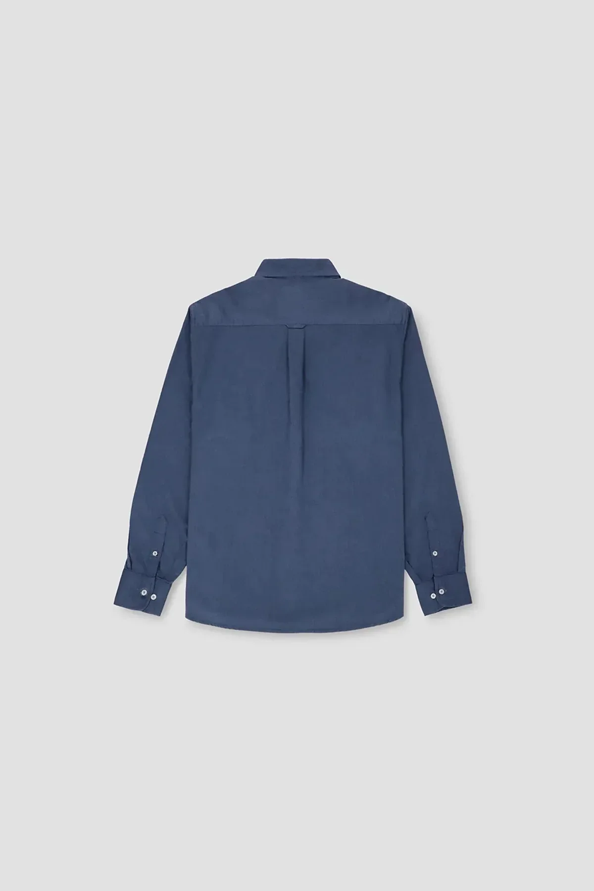 SOLID BUTTON DOWN SHIRT FOR MEN - INDIGO - Image 3