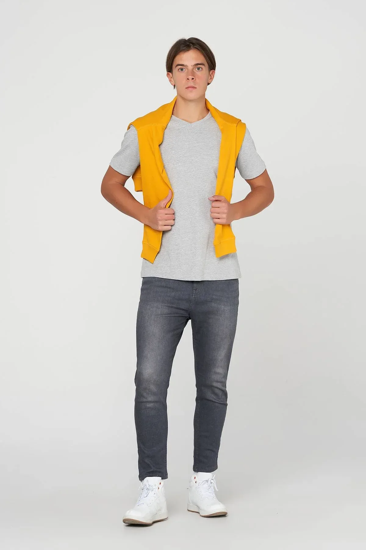 SKINNY FIT JEANS FOR MEN - GREY