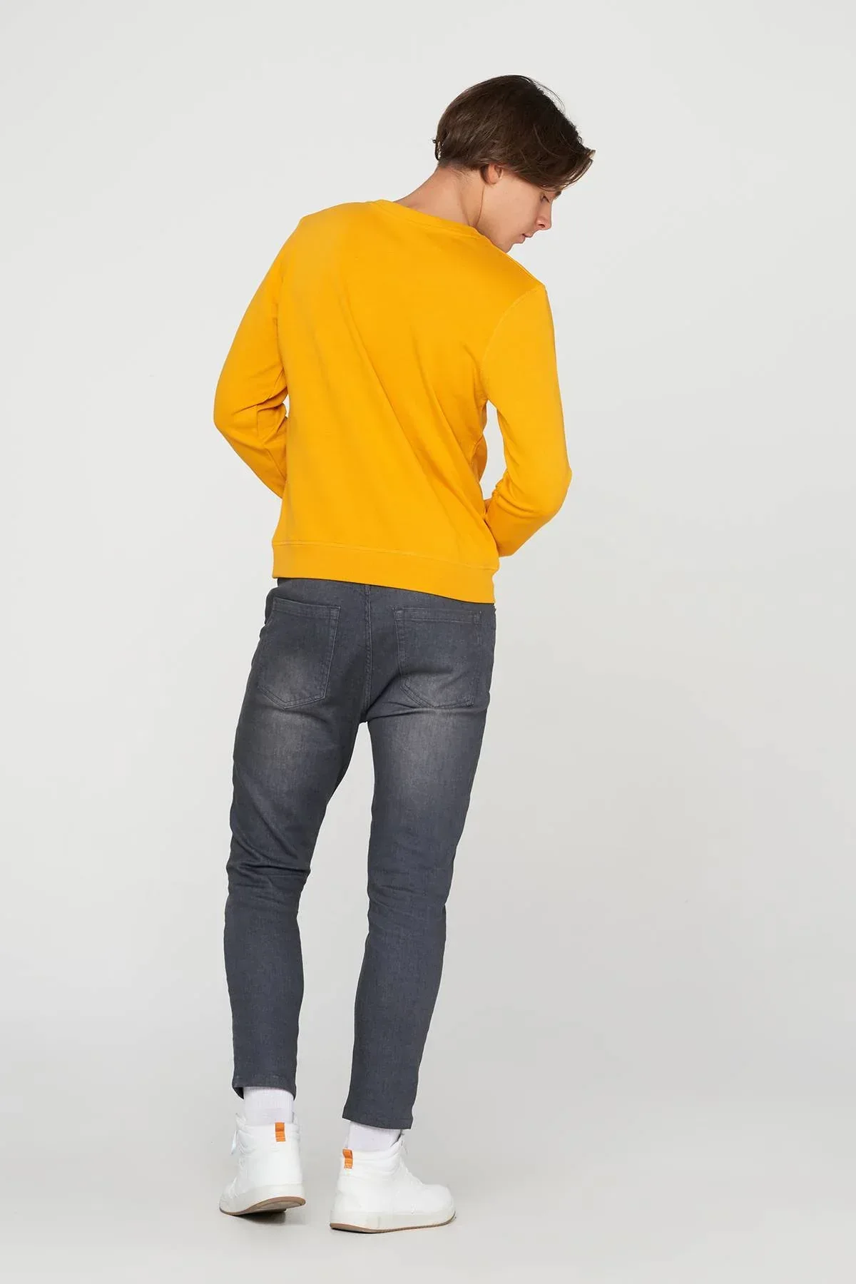 SKINNY FIT JEANS FOR MEN - GREY - Image 5