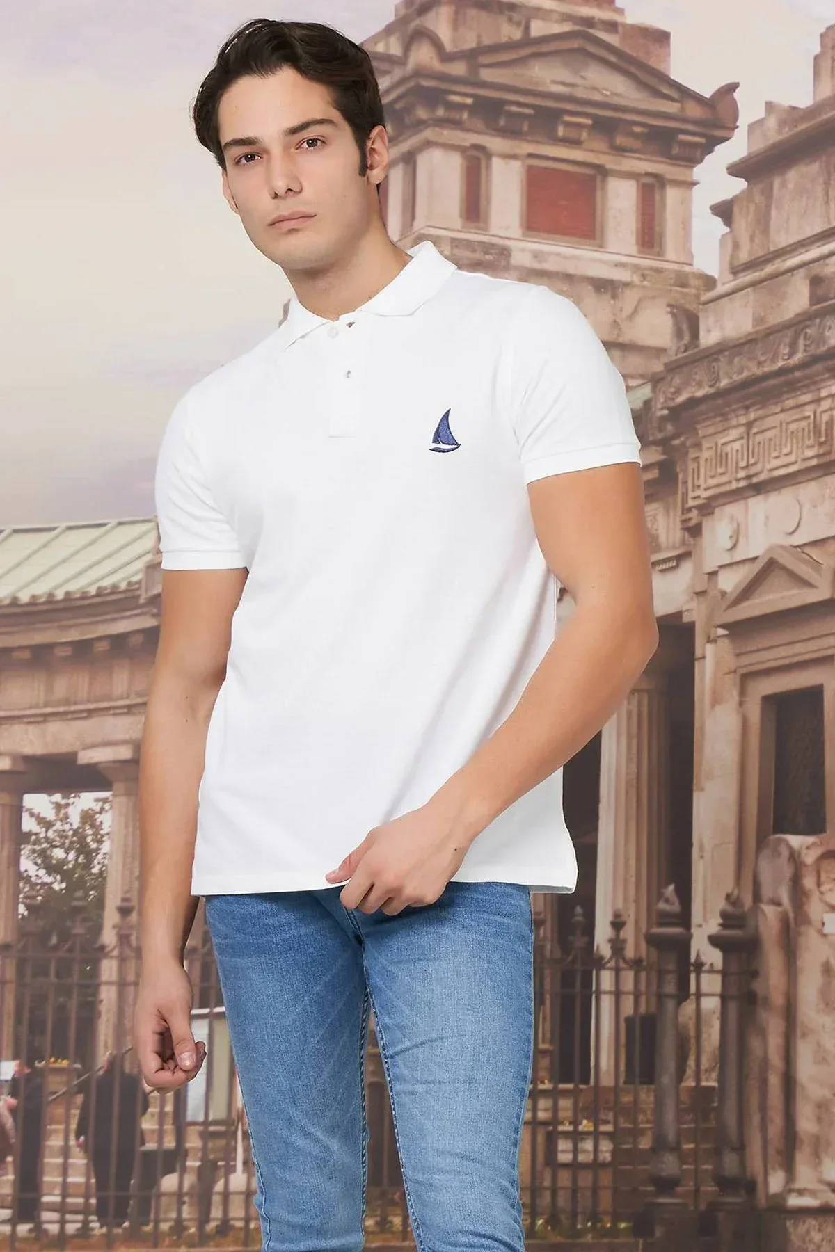 SKINNY FIT JEANS FOR MEN - LIGHT BLUE - Image 3