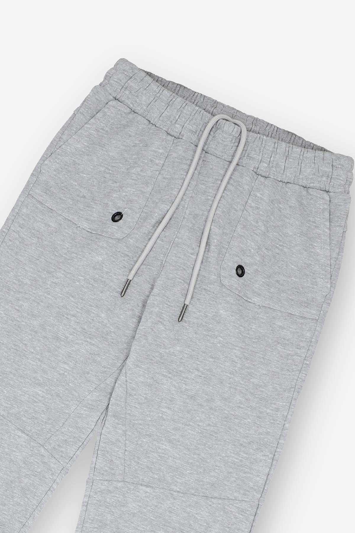 SOLID JOGG PANT FOR BOYS - HEATHER GREY - Image 2