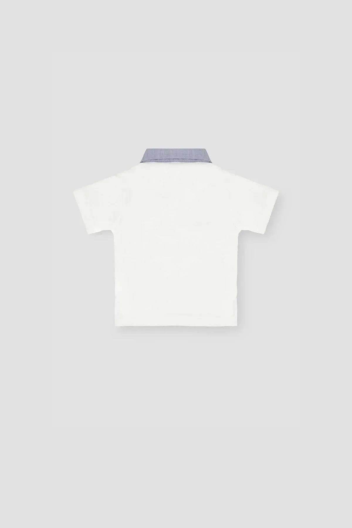 CONTRAST POLO SHIRT FOR BABY BOYS - WHITE - Image 3