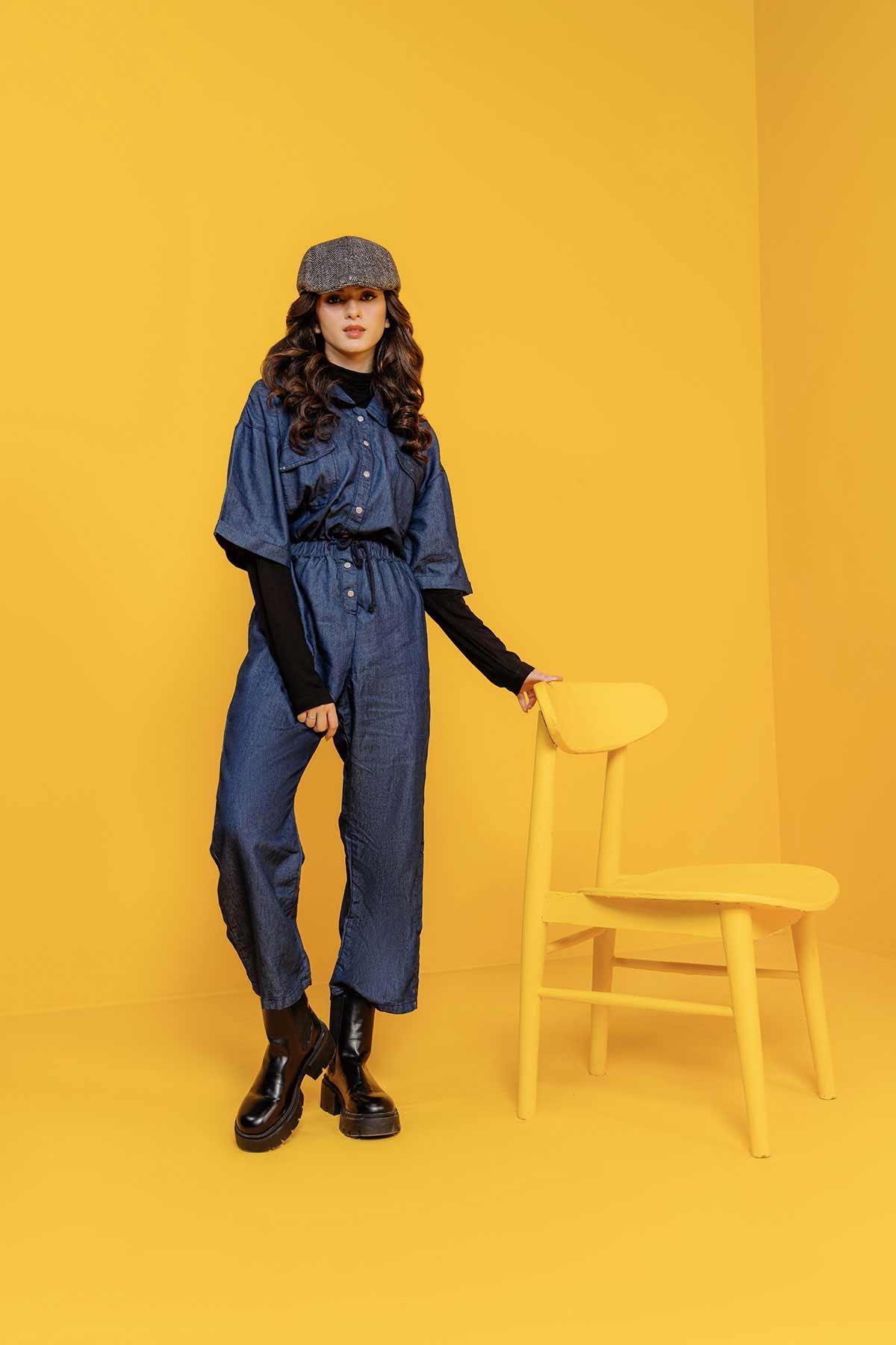 DENIM JUMPSUIT FOR WOMEN