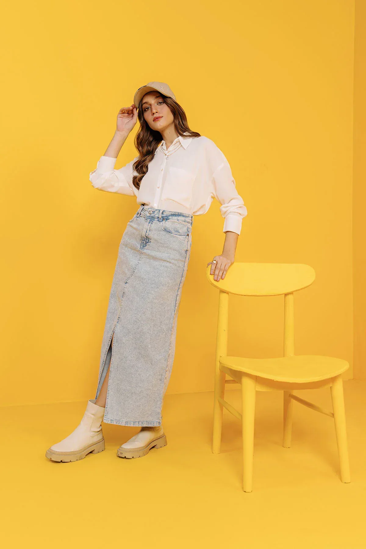 OVERSIZED SOLID SHIRT FOR WOMEN
