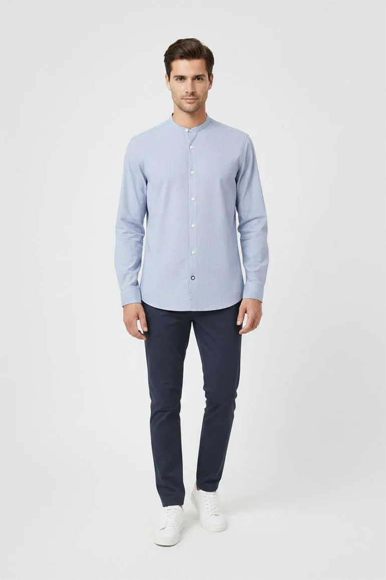 MANDARIN COLLAR SHIRT FOR MEN