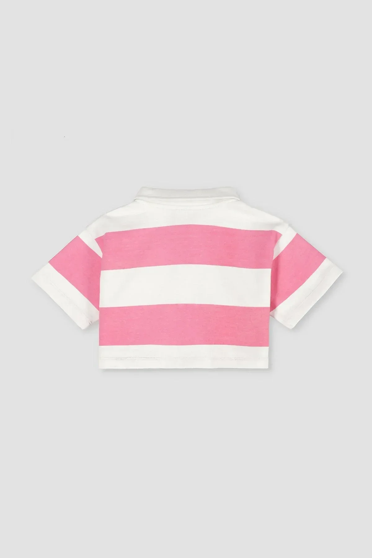 STRIPED POLO SHIRT FOR BABY BOYS - PINK - Image 2