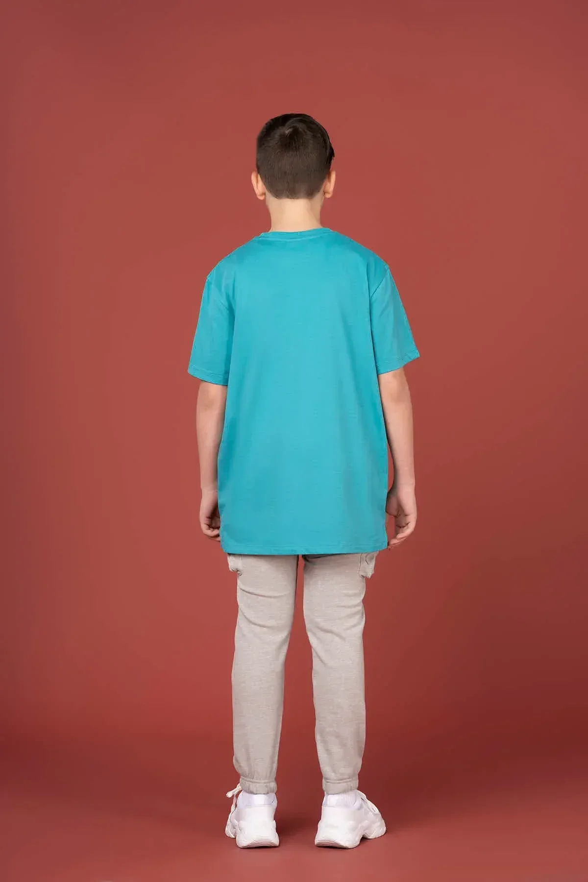 CARGO JOGGER FOR BOYS - HEATHER GREY - Image 2