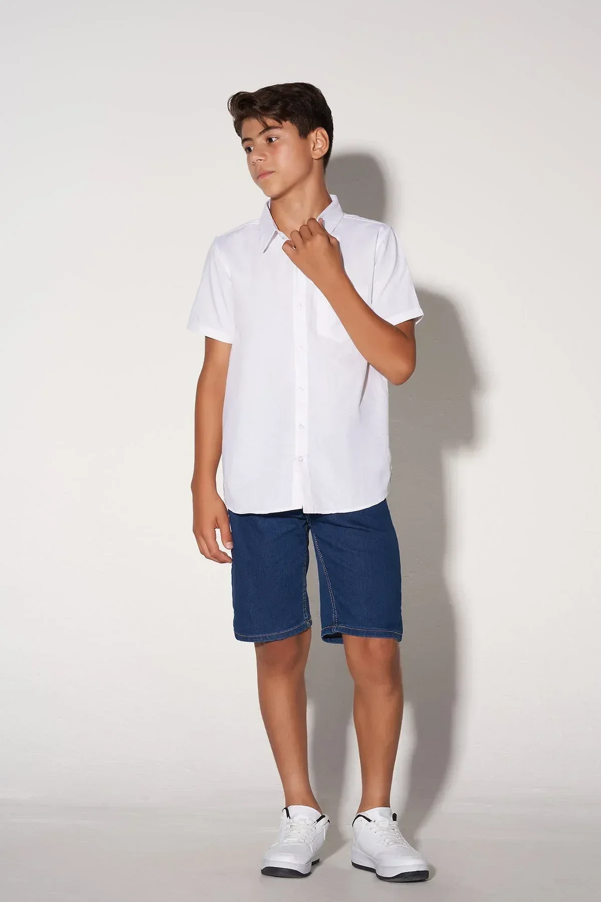 SOLID BUTTON DOWN SHIRT FOR BOYS