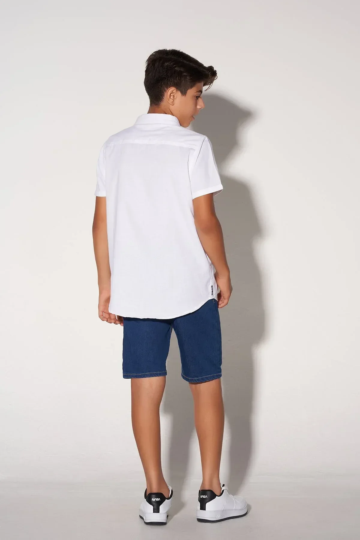 SOLID BUTTON DOWN SHIRT FOR BOYS - Image 4