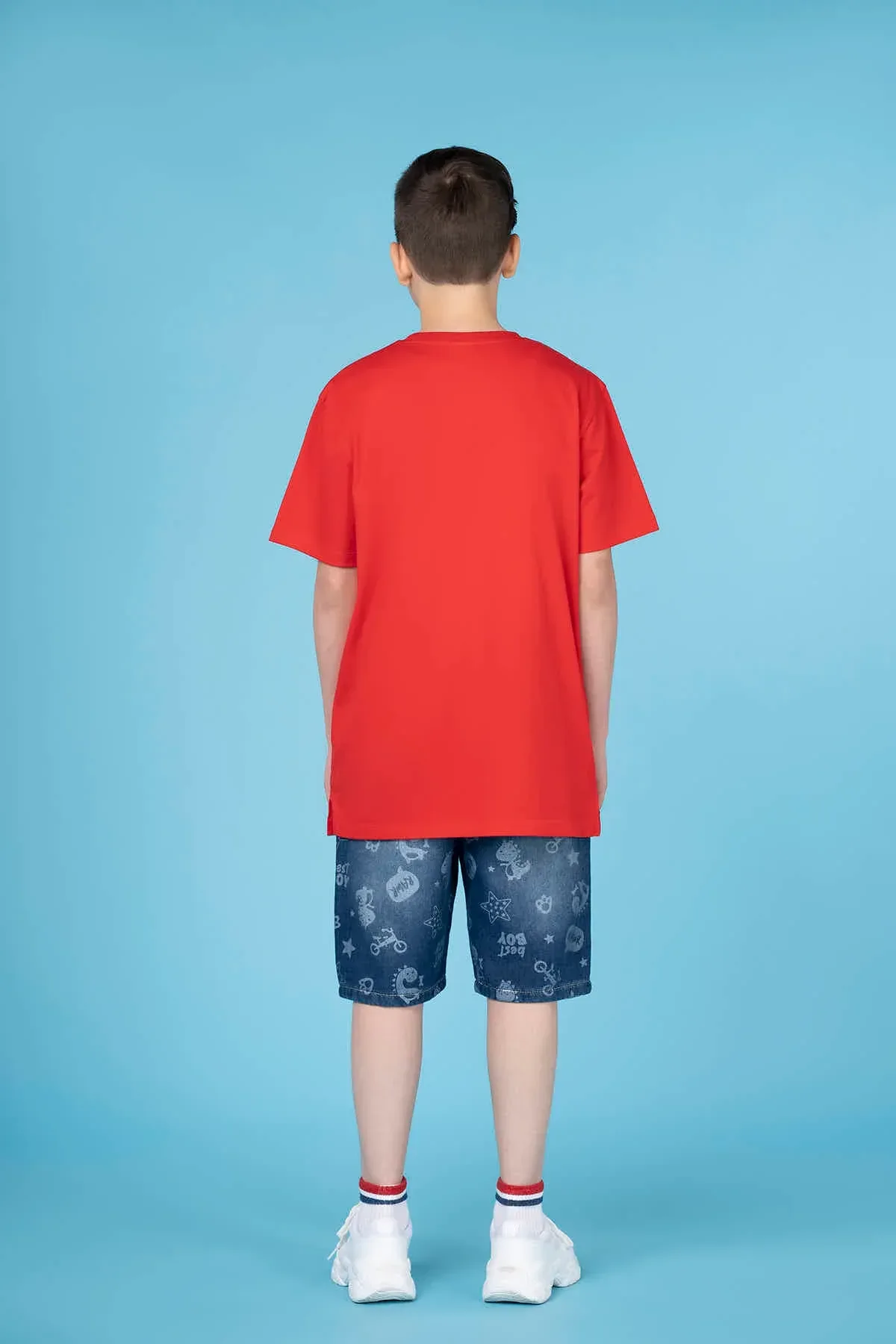 DOODLING DENIM SHORT FOR BOYS - Image 6