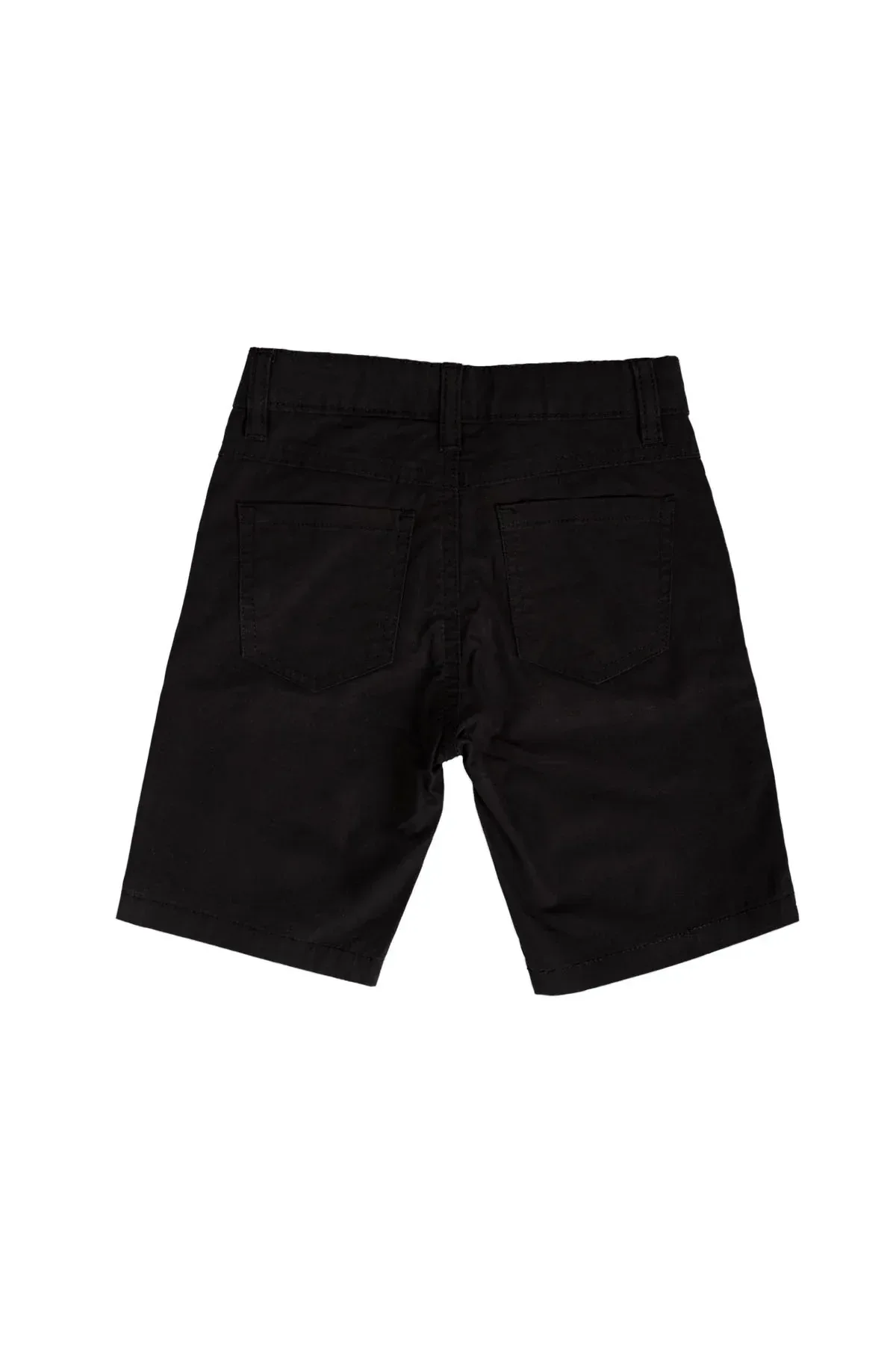 SLIM FIT CHINO SHORT FOR BOYS - BLACK - Image 2