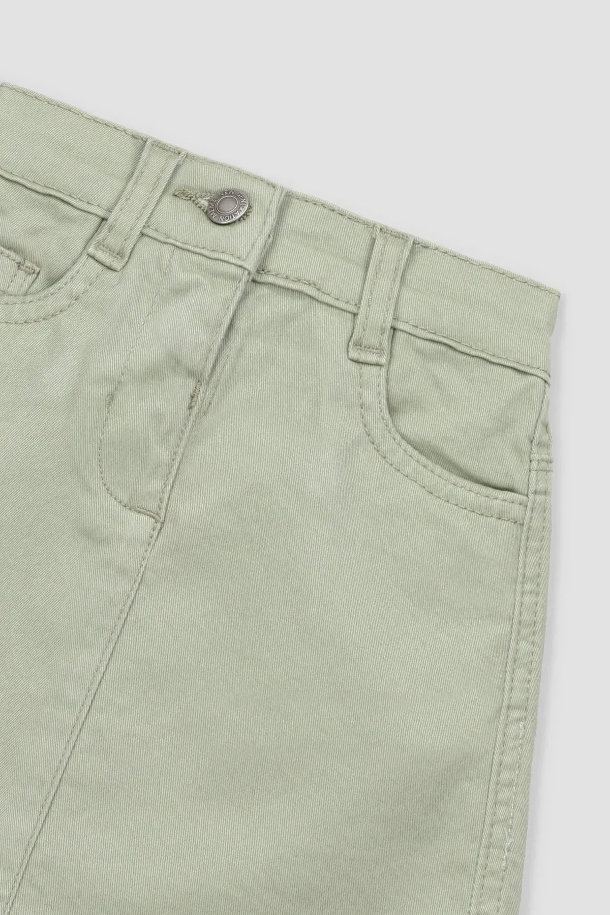 DENIM SKIRT FOR BABY GIRLS - GREEN - Image 2