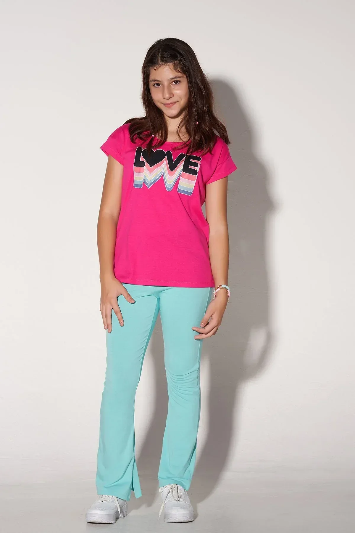 PRINTED T-SHIRT FOR GIRLS - FUCHSIA - Image 2