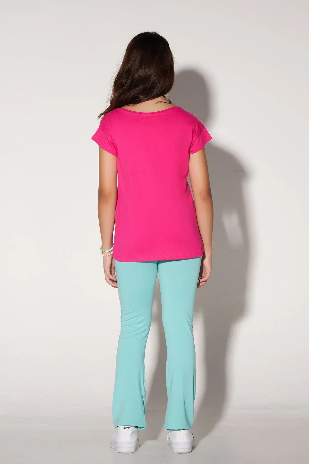 PRINTED T-SHIRT FOR GIRLS - FUCHSIA - Image 4