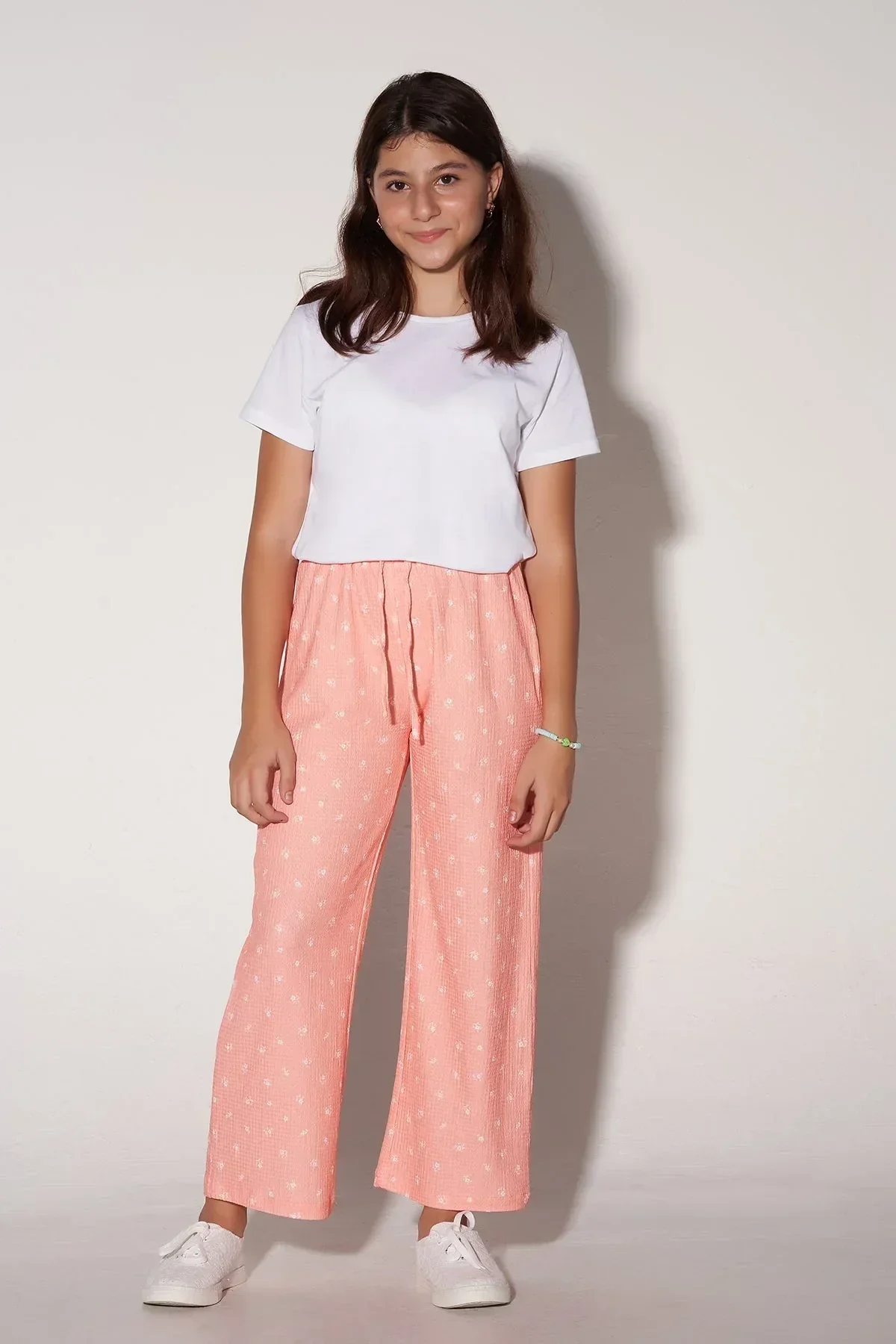 FLORAL WIDE LEG TROUSER FOR GIRLS
