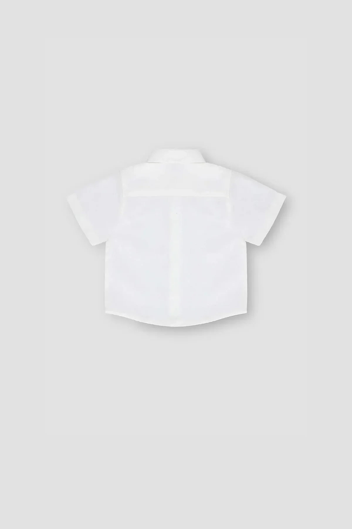 SOLID BUTTON DOWN SHIRT FOR BABY BOYS - WHITE - Image 3