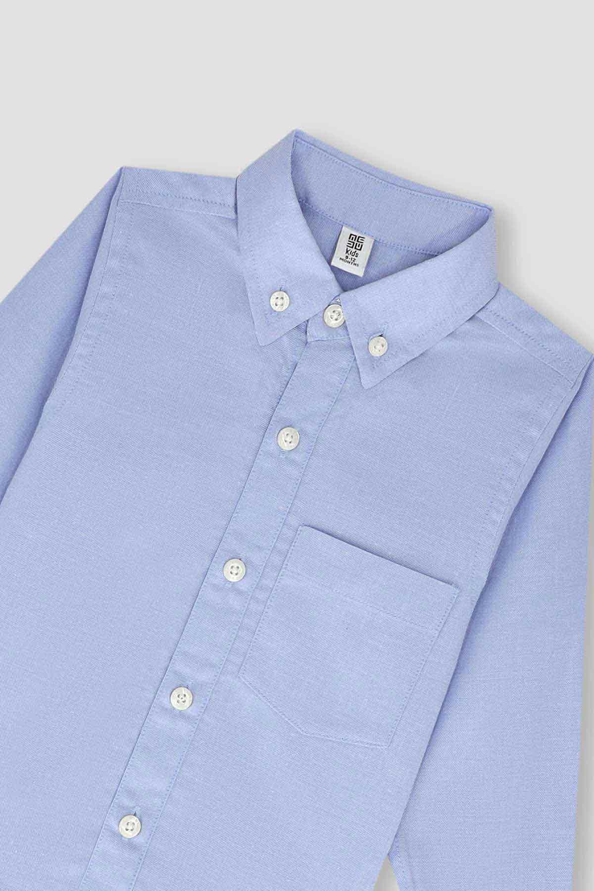 SOLID BUTTON DOWN SHIRT FOR BABY BOYS - Image 2