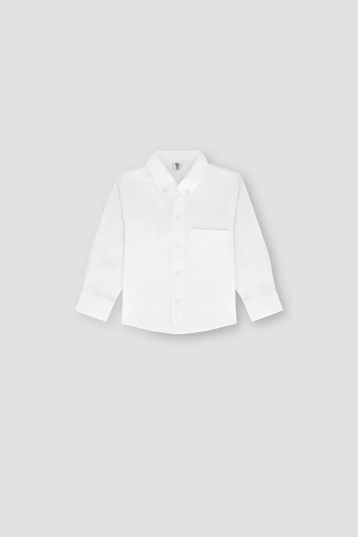SOLID BUTTON DOWN SHIRT FOR BABY BOYS - WHITE