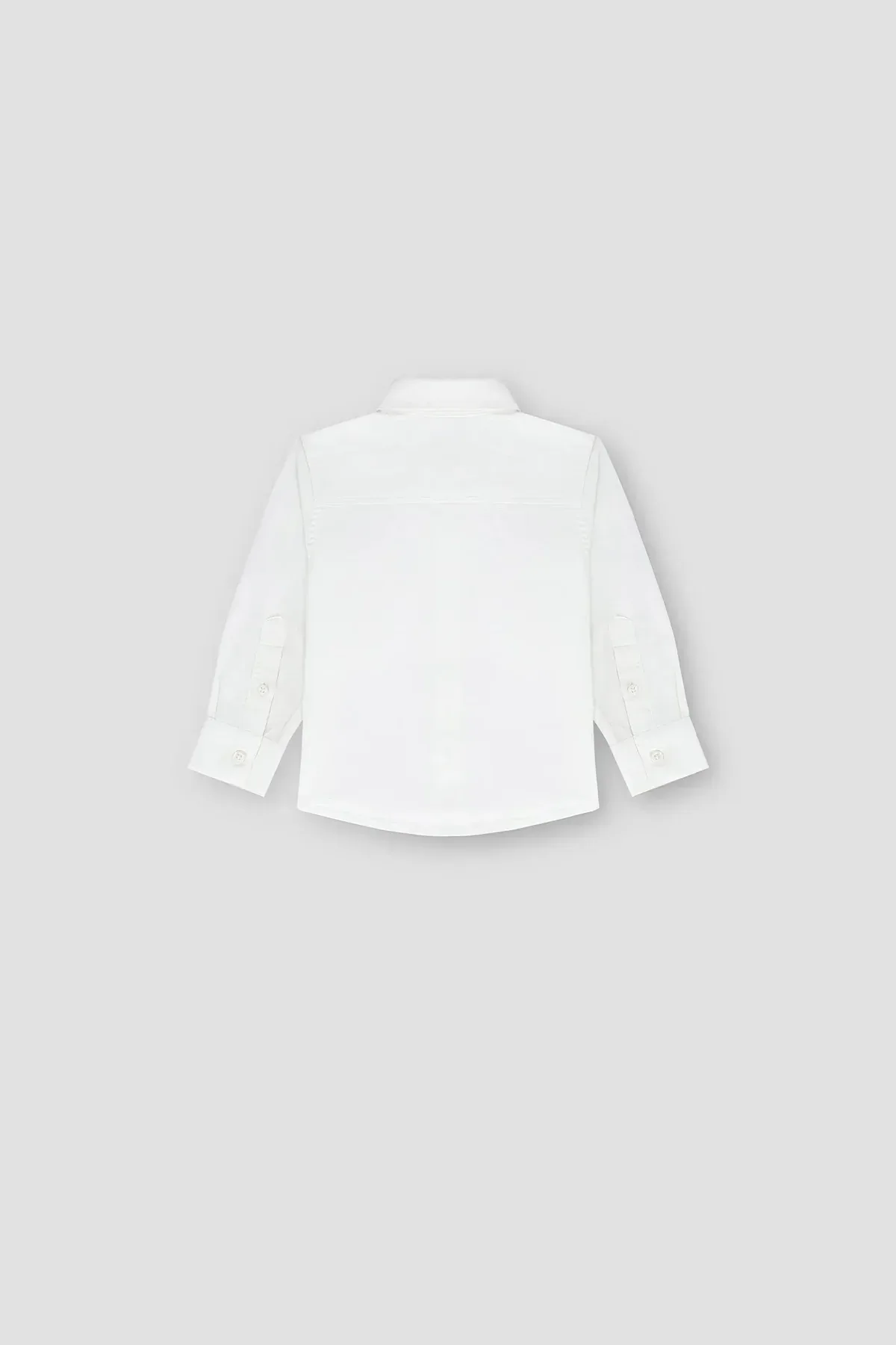 SOLID BUTTON DOWN SHIRT FOR BABY BOYS - WHITE - Image 3