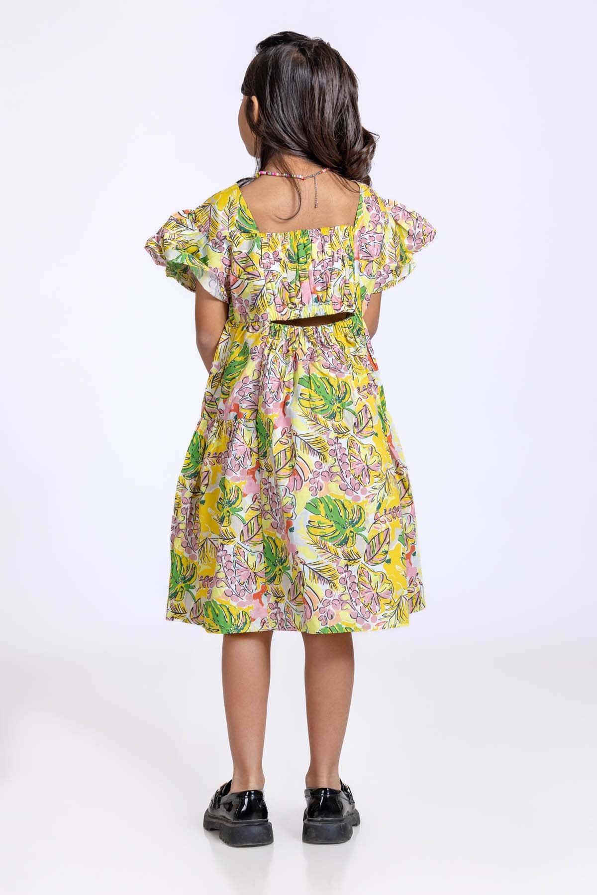 ALL-OVER PRINT DRESS FOR GIRLS - Image 5