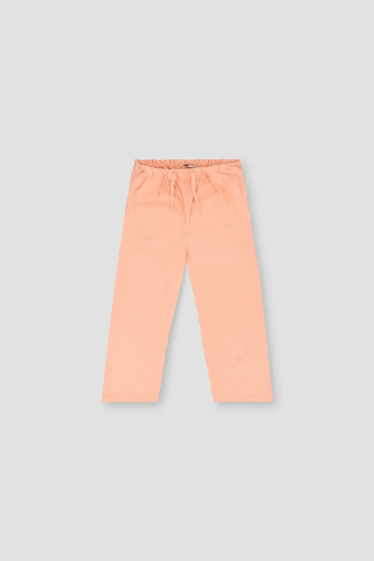 SOLID LINEN TROUSERS FOR GIRLS