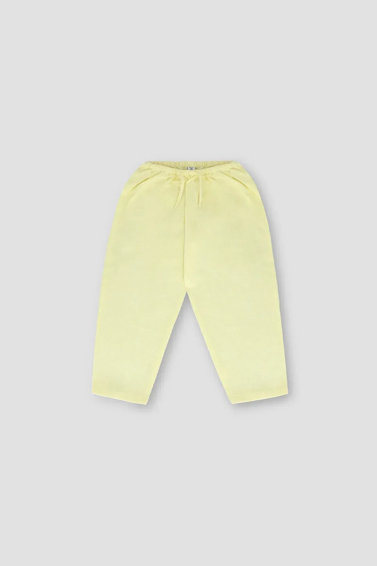 SOLID LINEN TROUSERS FOR GIRLS